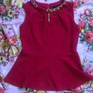 Like new dressy red Thalia Sodi top! Size small